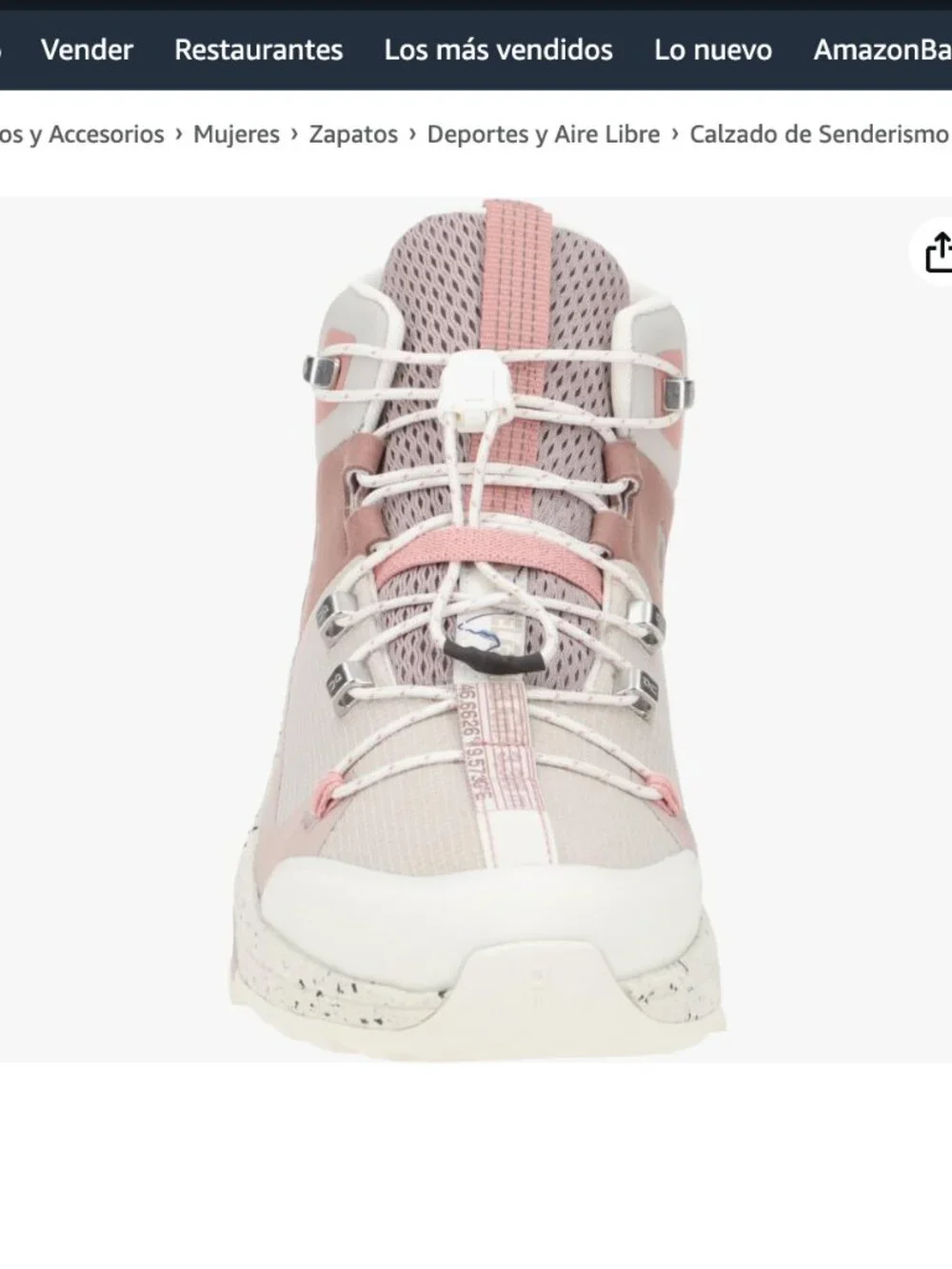 On Cloudtrax Rose/Ivory hiking sneakers